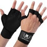 Guantes de entrenamiento ventilados Mava Sports con muñequeras integradas y acolchado de silicona en la palma de la mano