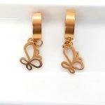 Aretes Acero de Titanio con Mariposas