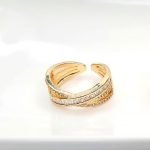 Anillo Baño en Oro con detalle de Zirconio