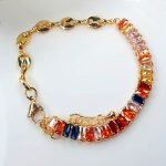 Cadena Acero de Titanio con Cristales