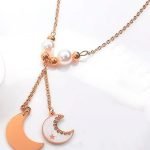 Cadena con Dije de Lunas Acero de Titanio