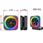 Altavoz más Ventilador Portátil con luz Led
